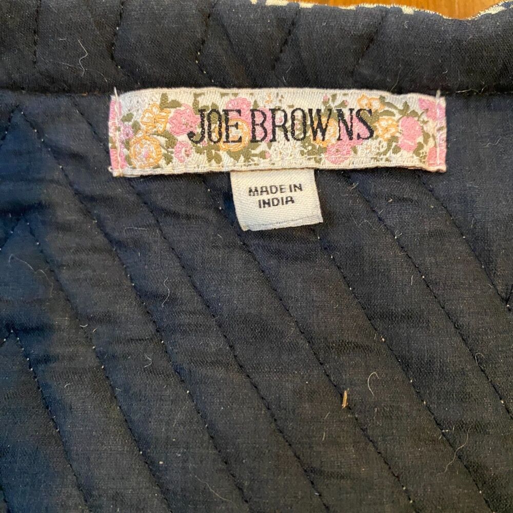 Joe Browns HX582 Quilted Floral Embroidered Jacket Navy Red Boho Cottagecore - Picture 4 of 8